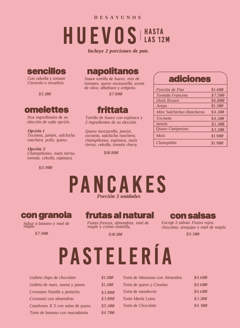Carta de Pan & Chocolate — página 5